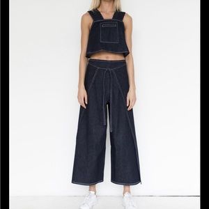 Shaina Mote Tulia denim wrap pant